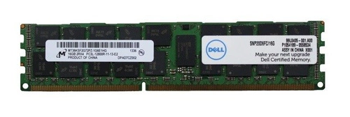 Memoria RAM 1x 16GB DELL PowerEdge & Precision Workstation DDR3 1600MHz ECC REGISTERED DIMM | DELL P/N: SNP20D6FC/16G | A6994465
