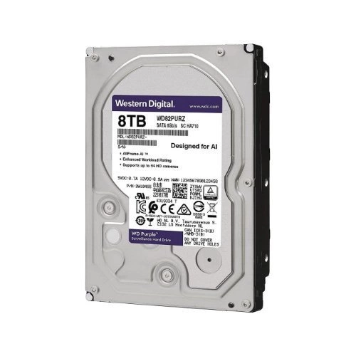 Disco duro Western Digital PURPLE 3.5'' HDD 8TB 7200RPM SATA 6Gb/s 256MB | WD82PURZ