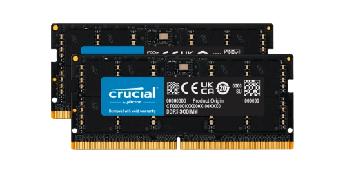 Memoria RAM 64GB kit (2x 32GB) Crucial SO-DIMM DDR5 4800MHz PC5-38400 | CT2K32G48C40S5