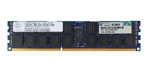 Memoria RAM 1x 16GB Nanya ECC REGISTERED DDR3 2Rx4 1333MHz PC3-10600 RDIMM | NT16GC72C4NB0NL-CG