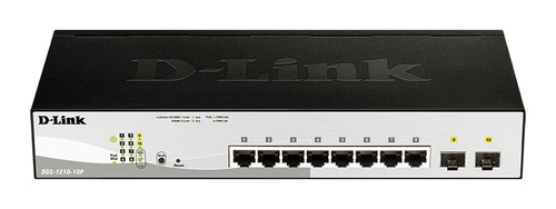 Conmutador D-Link DGS-1210-10P/E 8x 1Gb 2x SFP 65 W PoE+