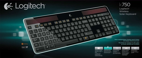 Teclado Inalámbrico Logitech Wireless Solar Keyboard K750 QWERTZ