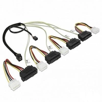 Delock Cable (83390) Mini SAS HD SFF-8643 | 4 x SAS SFF-8482 + power + Sideband 0.5m. | 83390