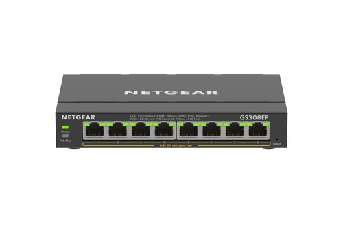 Conmutador Netgear GS308EP-100PES 8x 1Gb 62 W PoE+