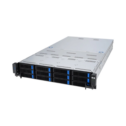 Platforma deservidor ASUS 2U RS720A-E12-RS12/10G/2.6kW/8NVMe/GPU 90SF02E1-M00BZ0 AMD x 2 DDR5 x 24 12 x 3.5" SATA/SAS/NVME PSU 1+1