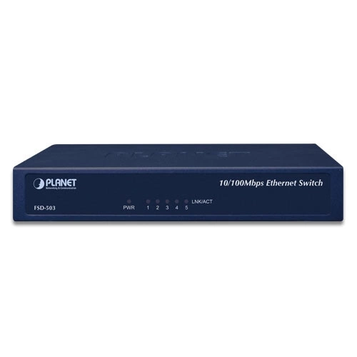 Conmutador Planet FSD-503 5x 100Mb
