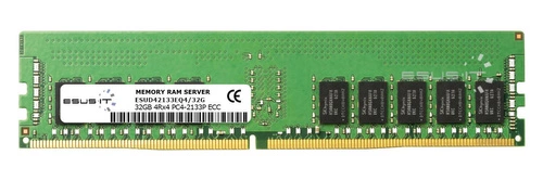 Memoria RAM 1x 32GB ESUS IT ECC UNBUFFERED DDR4 4Rx4 2133MHz PC4-17000 UDIMM | ESUD42133EQ4/32G