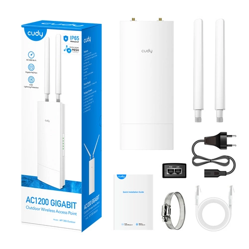 Access Point (Punto de acceso) Cudy AP1300 OUTDOOR 2.4 GHz | 5 GHz 867 Mbps 802.11 a/b/g/n/ac