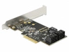 Delock 5xSATA JMicron JMB585 PCI Express x4 Card low profile Hot Swap