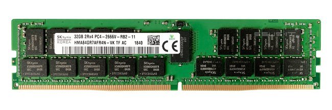 Memoria RAM 1x 32GB Hynix ECC REGISTERED DDR4 2666MHz PC4-21300 RDIMM | HMA84GR7AFR4N-VK