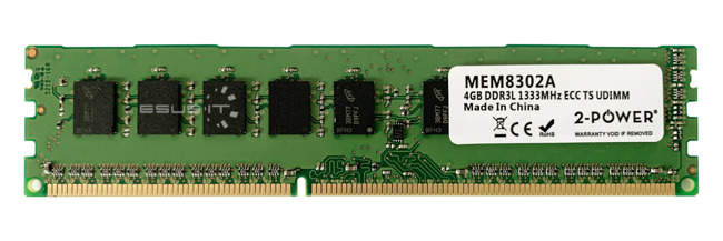 Memoria RAM 1x 4GB 2-POWER ECC UNBUFFERED DDR3 2Rx8 1333MHz PC3-10600 UDIMM | MEM8302A